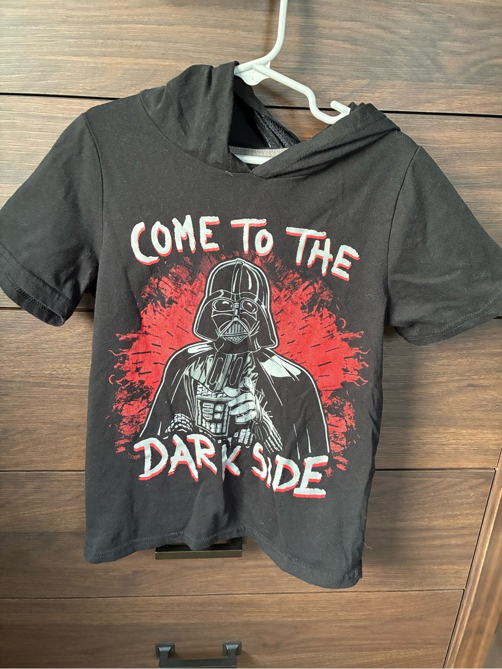 Star Wars Black Tee with Red Darth Vader Graphic